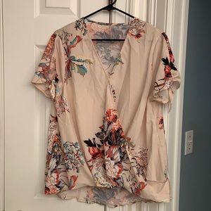Floral print short sleeve shirt
